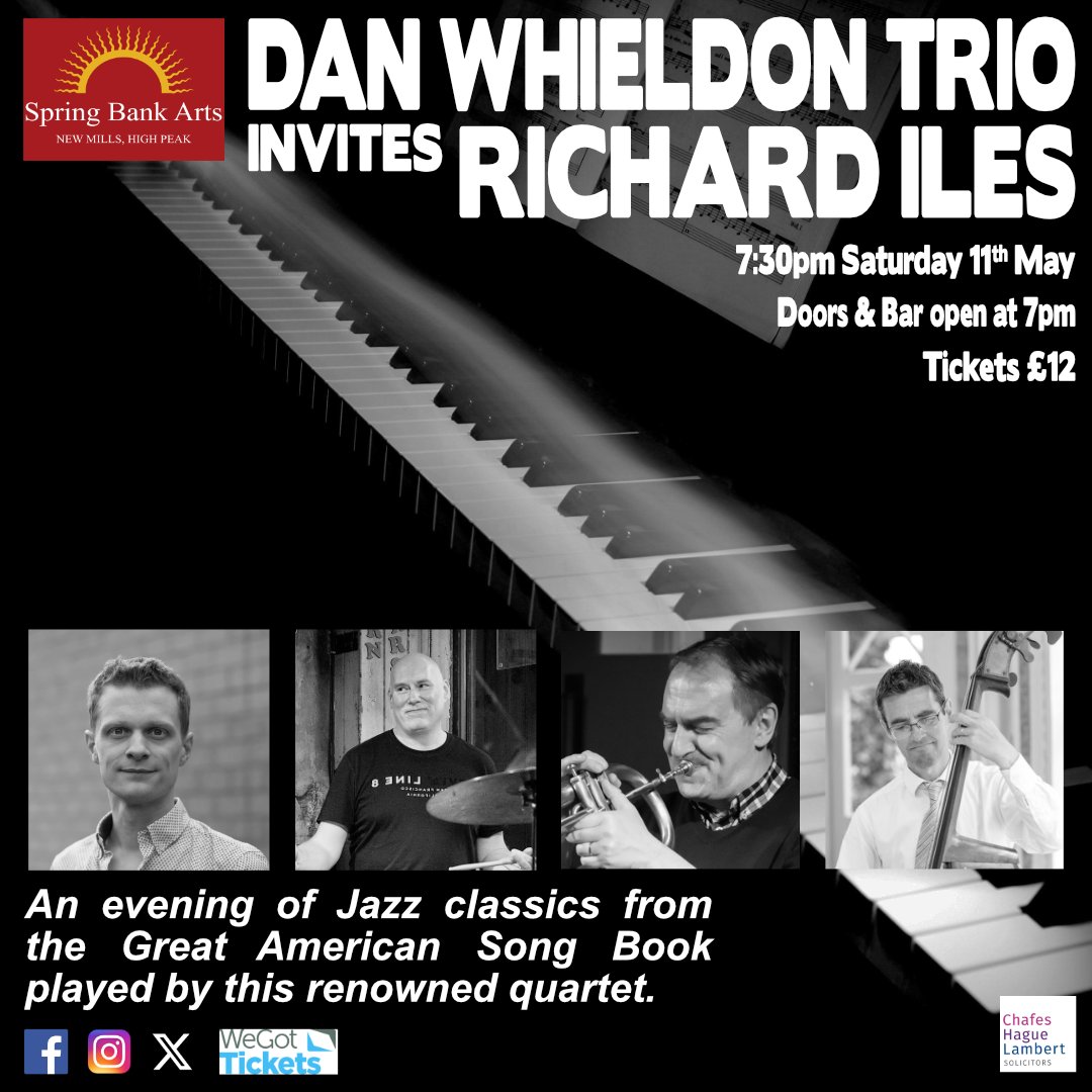 If you love jazz or just want to be transported to another time and place come and enjoy it all here.
For more info wegottickets.com/event/612942
#springbankarts #newmills #events #livemusic #concerts #visitnewmills #jazzmusic @danwhieldonjazz