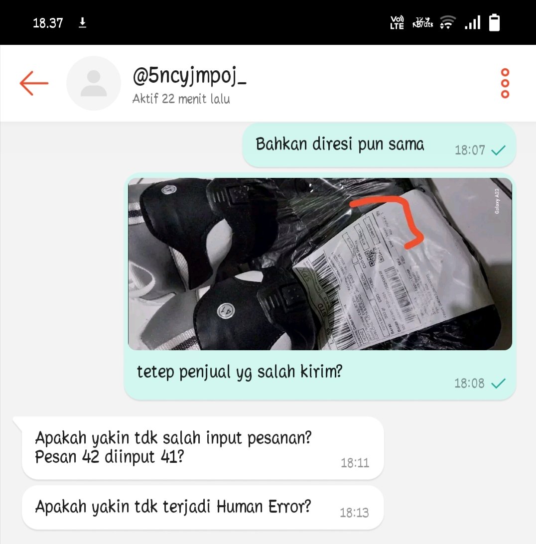 barr1127's tweet photo. Tolong dong pembeli kaya gini bisa di blacklist aja gk si mslhnya pngembalian skrng yg nanggung ongkir tuh penjual sdngkan gk ada kslhan penjual dsni mna kalau banding ujung"nya penjual ttep salah jd rugi kalaupun barangnya dibalikin lg #ShopeeID https://t.co/vOpIsja1S3