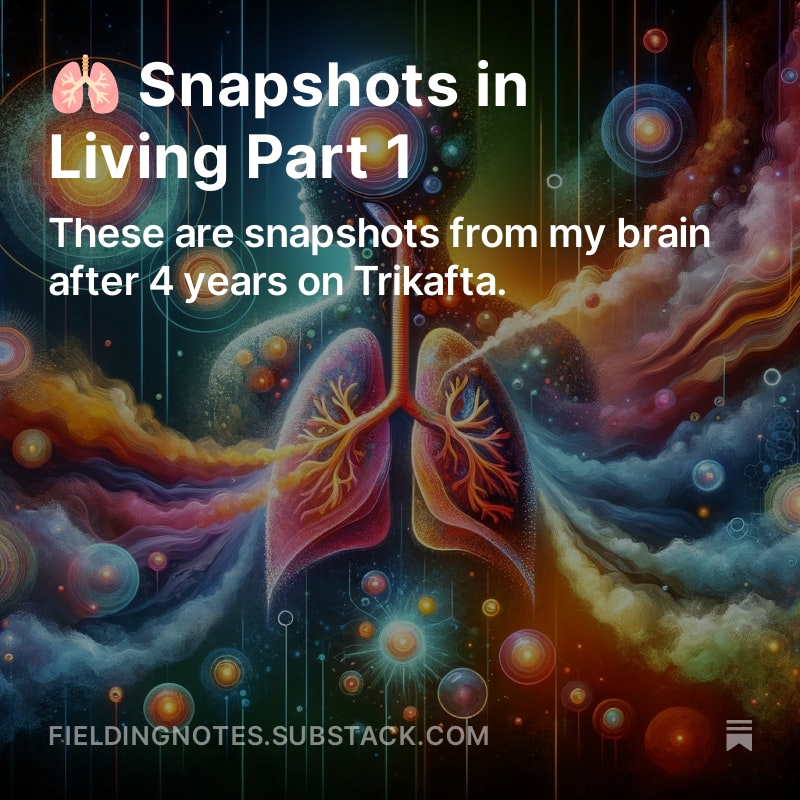 May is #CysticFibrosis Awaresness month. I will be sharing my thoughts on #Trikafta after four years on the drug. open.substack.com/pub/fieldingno…