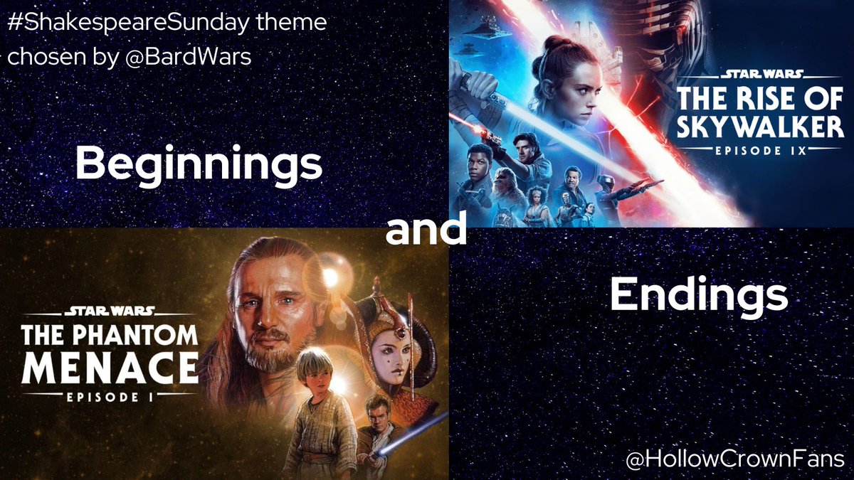 This weekend's #ShakespeareSunday theme has been chosen by @bardwars: BEGINNINGS and ENDINGS!