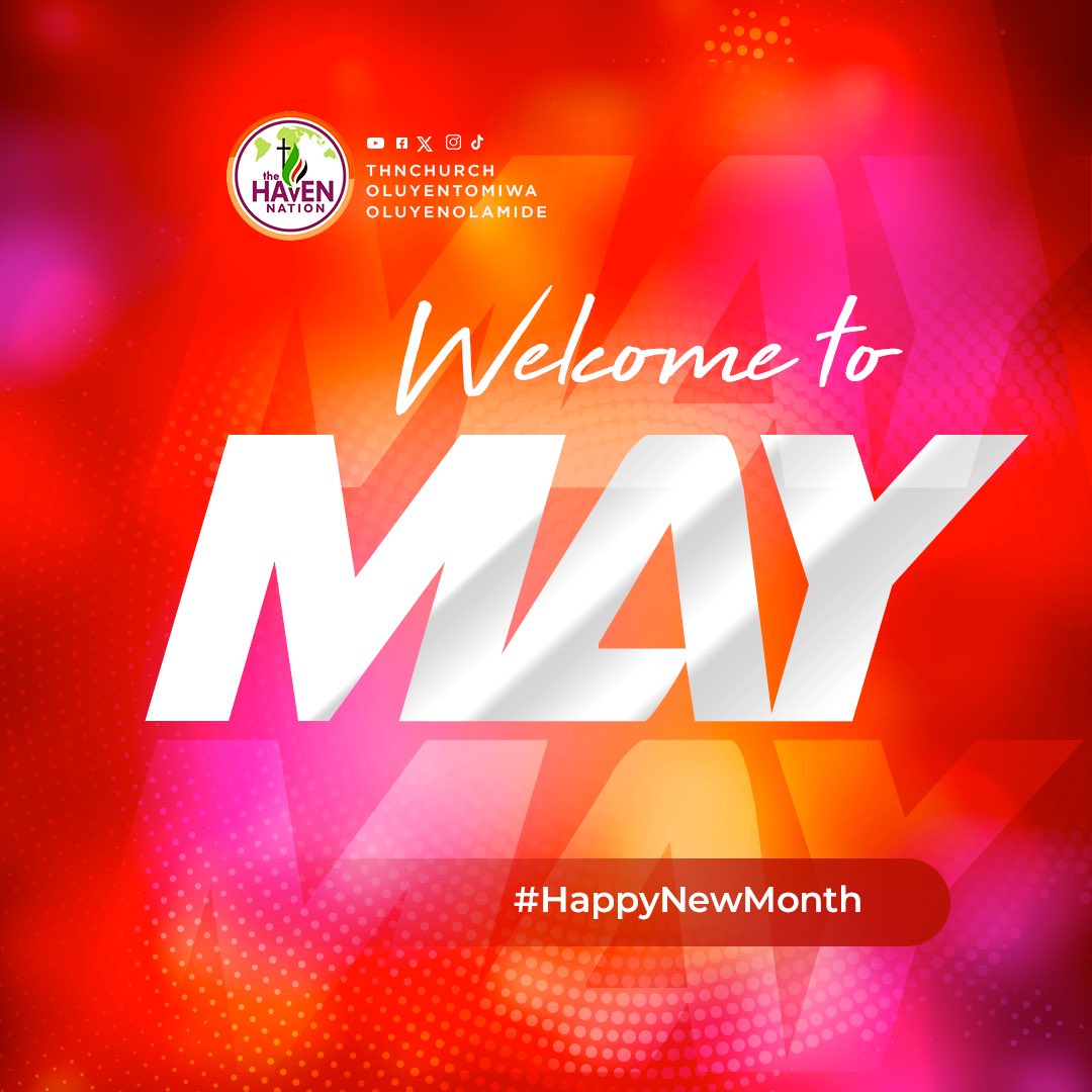 Welcome To The Month of May 2024

Enjoy This New Season Of Mind Blowing Blessings And Phenomenal Success 

We Love You & We Celebrate You

#GodsMightyHand #Impact #Impactinglives #RaisingGiants #THN #GiantsTheatre #OlamideTomiwaOluyen #TomiwaOluyen #Ptoms #Potoms