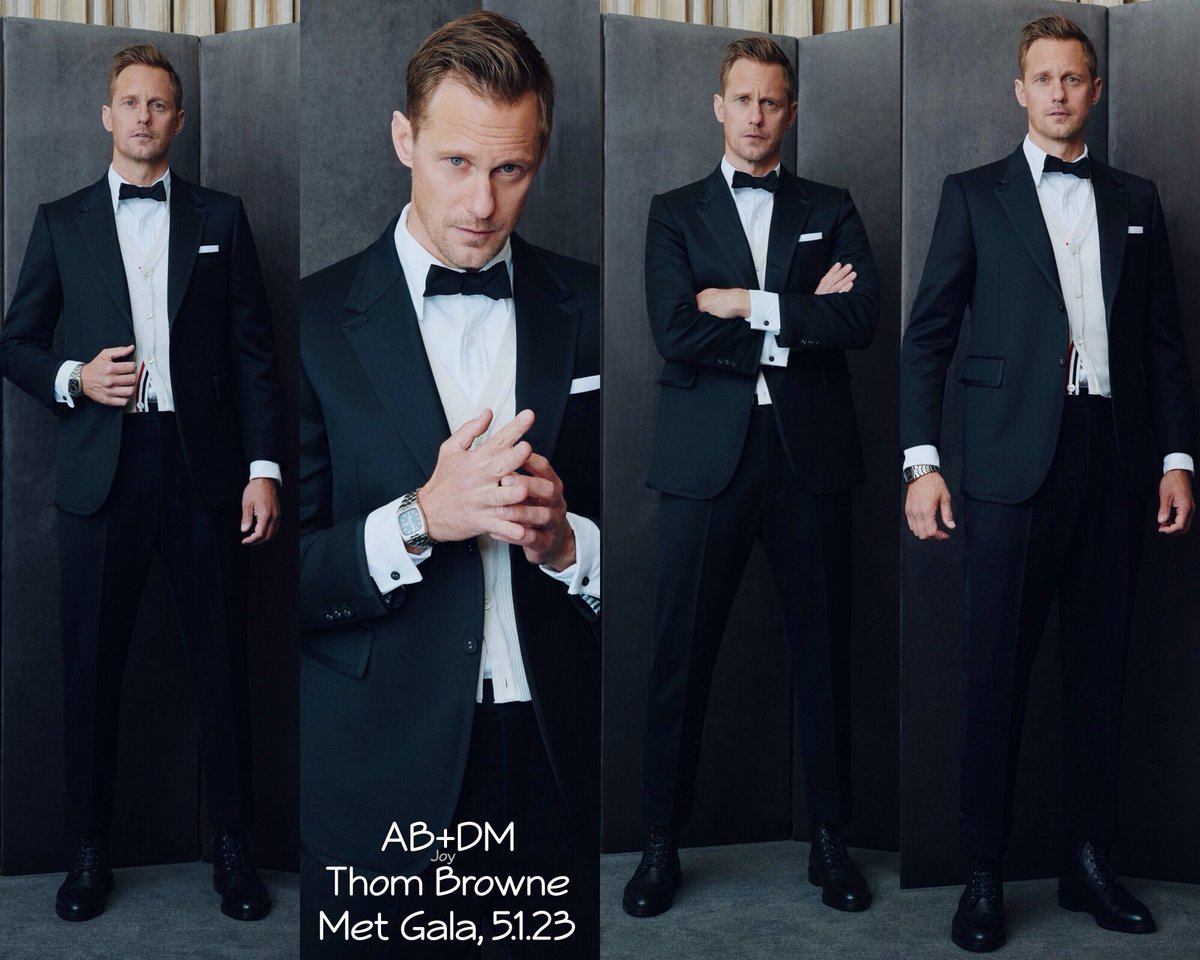 New outtake (4th pic) portrait by AB+DM Studio of Alexander Skarsgård at the 2023 Met Gala (5.1.23)