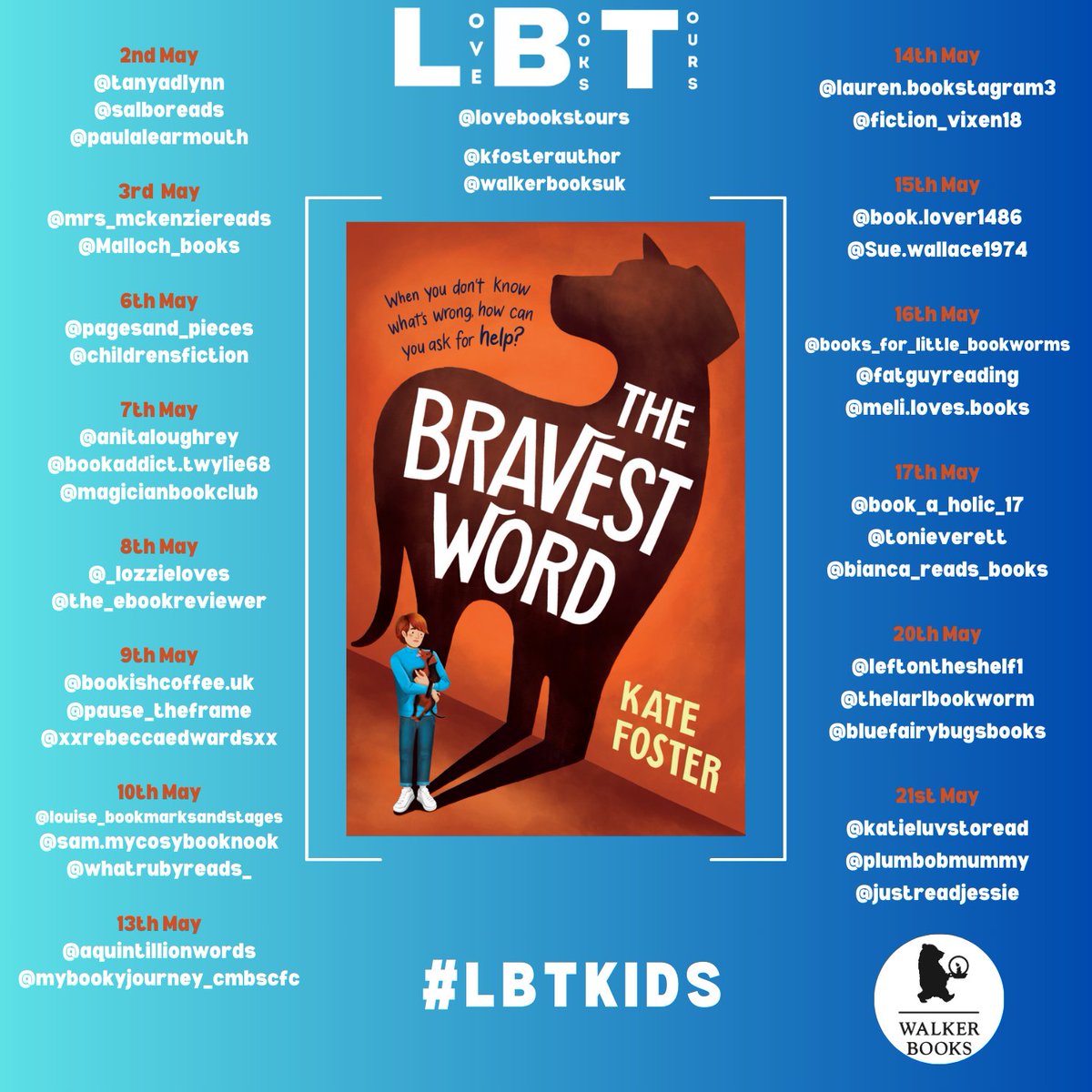 Follow the #Virtualbooktour for The Bravest Word by Kate Foster @kfosterauthor @walkerbooksuk | Proudly organised by @lovebookstours #BookTour #LBTCrew #Bookreviews kellylacey.com/2024/05/01/fol… via @KellyALacey