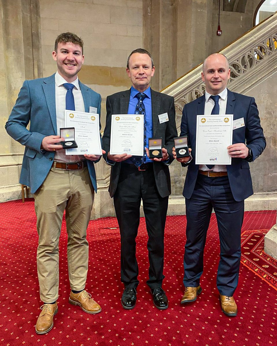 Purple Moose Brewery (@purplemoosebrew) on Twitter photo A proud day for the Moose flying the flag for Walesπ₯³π΄σ §σ ’σ ·σ ¬σ ³σ Ώ
Suited and booted attending <a href="/Brewingawards/">International Brewing & Cider Awards</a> at London's Guildhall today, international awards for:
π₯MΕ΅sh Lager - SILVER in class
π₯Dark Side of the Moose - BRONZE in class
π₯Cwrw Eryri/Snowdonia Ale - SILVER in class A proud day for the Moose flying the flag for Walesπ₯³π΄σ §σ ’σ ·σ ¬σ ³σ Ώ
Suited and booted attending <a href="/Brewingawards/">International Brewing & Cider Awards</a> at London's Guildhall today, international awards for:
π₯MΕ΅sh Lager - SILVER in class
π₯Dark Side of the Moose - BRONZE in class
π₯Cwrw Eryri/Snowdonia Ale - SILVER in class