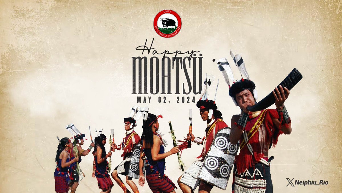 I wish the Ao community a very happy Moatsü; a festival that marks the end of the sowing season. May the festival strengthen the bonds of unity and brotherhood, and also bring blessings of a bountiful harvest. #Nagaland #LandOfFestivals