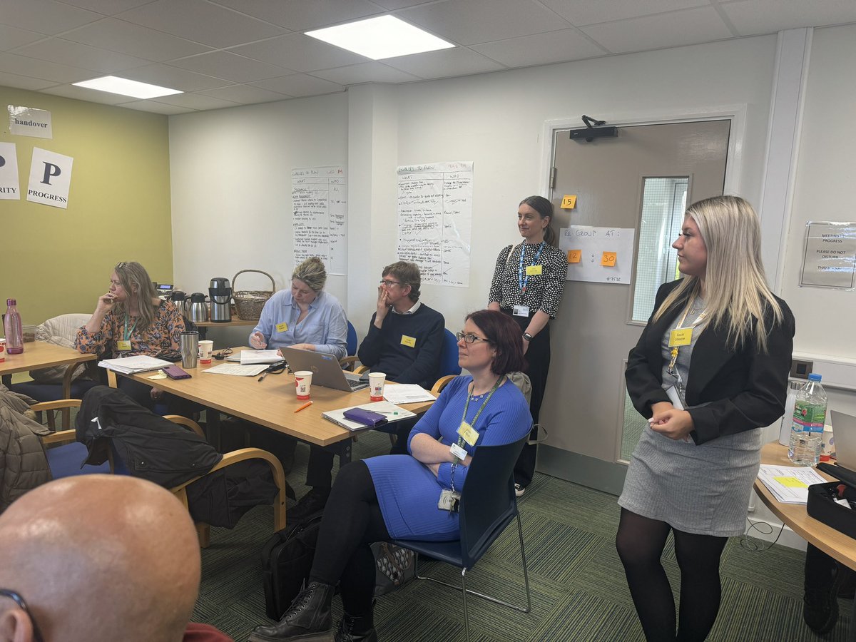 SalliPilcherNHS's tweet photo. @GillespieKacie taking the lead facilitating the 12:30 feedback session on Day 3 of our #RPIW week @NCICNHS with @ECISTNetwork @CH_Matrons_Ncic https://t.co/tGgVgynV8U
