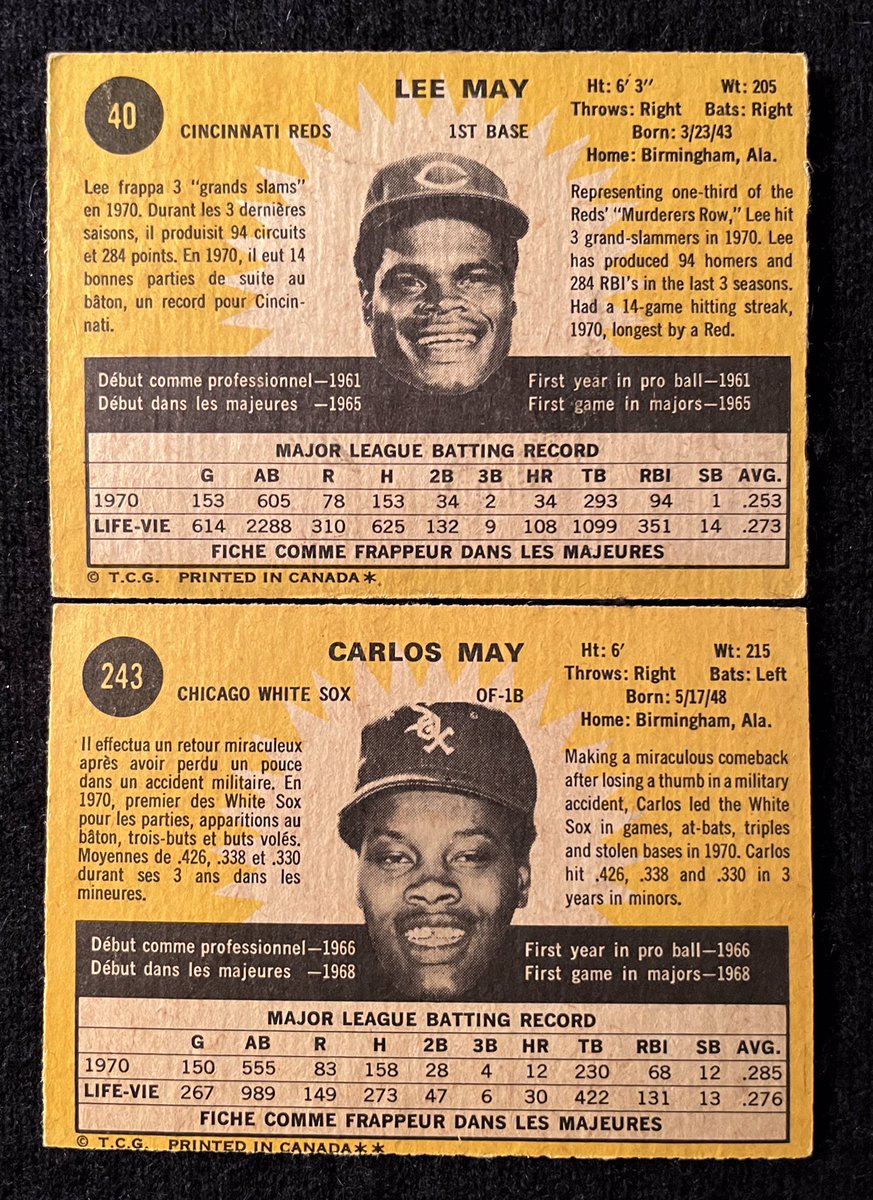 1971 OPC. May Day, May Day!! @SABRbbcards @TimJenkins1962 @Markhoyle4 @mattypabst @FredCHarris @gbennettpost @VintageCardsOn1 @SeventiesCard @nyctaper @GIMaPreceptor @1brightman1 @Curt_Burner @CulleyScarboro1 @deetdedee @RunningOZ @WSOMarketing @phitter72 @SoxNerd @delspacefranco