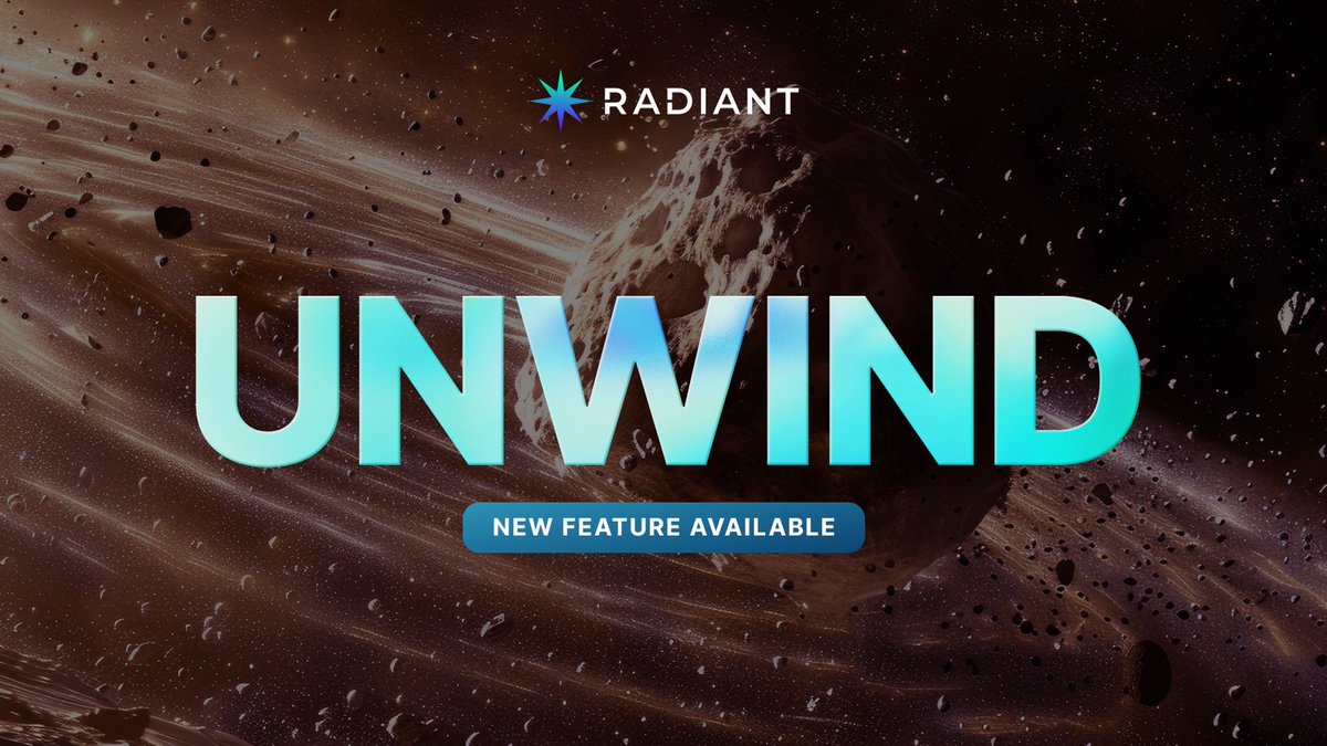 Introducing UNWIND, the new 1-click feature powered by @furucombo's lending SDK! Say goodbye to manual processes and seamlessly manage your loop strategy within the Radiant app. Discover the new feature alongside existing ones in each market!