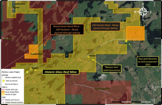 Manitou Lakes Project ⬇️

Manitou Lakes region boasts over 200 known #gold occurrences & more than 12 km of gold-bearing structures. 

This region has positioned itself as one of the most exciting greenstone belt areas in Canada. 

buff.ly/3W8KTrT 

#PALM #Canada