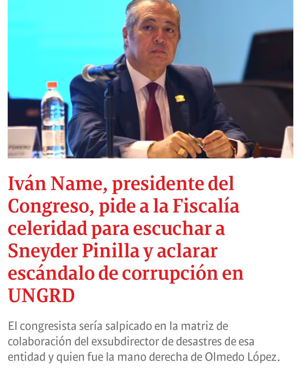 Muy difícil de creer que @IvanNameVasquez presidente @SenadoGovCo quien ha frenado en seco a @petrogustavo y su gobierno esté metido en un entramado vergonzoso de corrupción del mismo gobierno al que ha bloqueado , parece un montaje , de estar involucrado sería el campeón de la