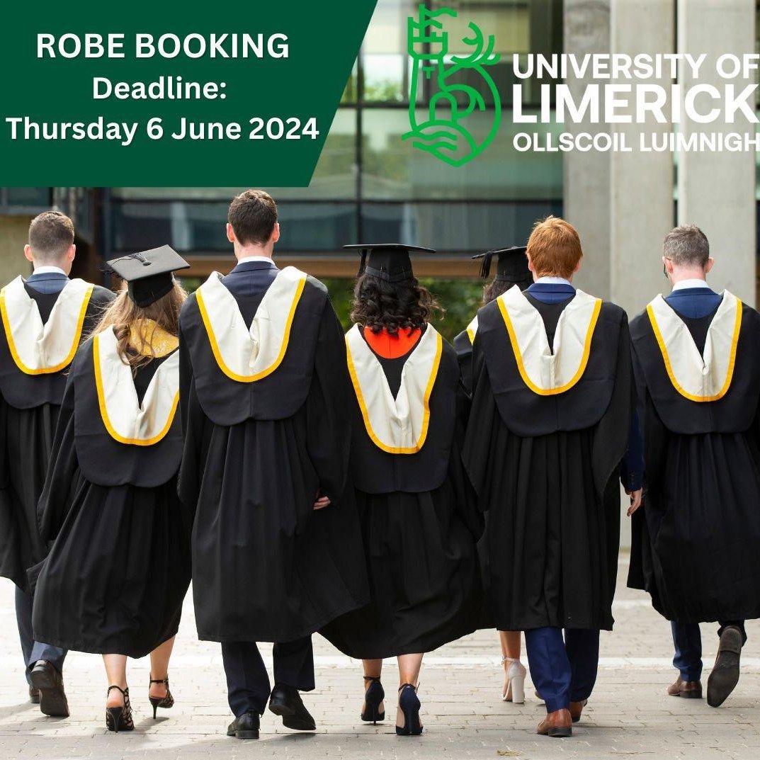 June Grads ‼️
 
Have you booked your robes yet?  👩‍🎓👨‍🎓
Robe booking info has been sent to your email account. Don’t forget!!
 
Deadline to book robes:  Thurs 6 June @ midnight 🎓
 
Deadline to register: Tues 14 May <a href="/17h00/"></a>⏳
 
#ulgraduation #studyatul