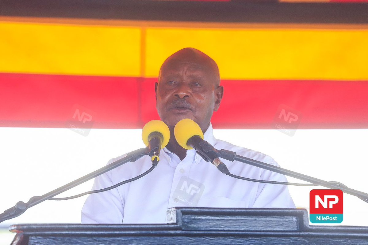 President @KagutaMuseveni: Whatever I recommend for my people, I put it in writing. I just don't talk. I recommended 7 activities for poor people; coffee, fruits, dairy, food crops for the home, poultry for the eggs, piggery, and fish farming.

#NBSUpdates