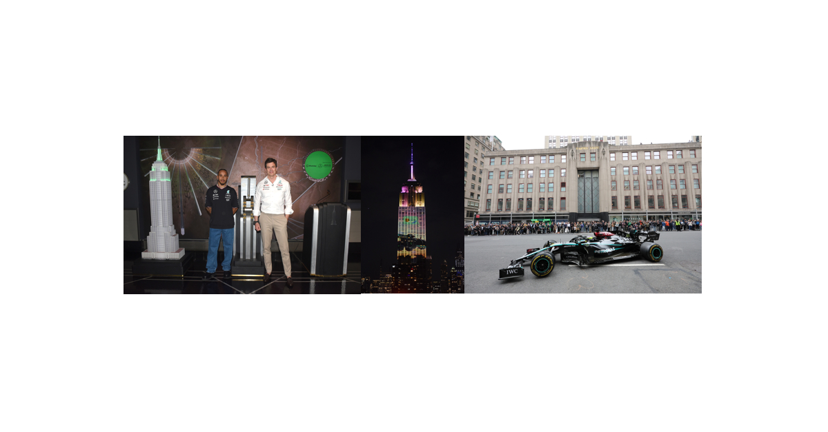 Das Empire State Building kooperiert mit WhatsApp und dem Mercedes-AMG PETRONAS F1-Team, um eine dynamische Lichtshow, eine Demo-Fahrt auf der Fifth Avenue, exklusive Pop-Ups und mehr zu produzieren dlvr.it/T6GNW4