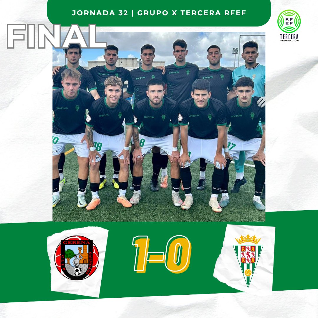 🅵🅸🅽🅰🅻
#GerenaCCFB 1️⃣-0️⃣

6ª derrota consecutiva para el #CCFB. Los 12 partidos sin +3 obligarán a los Diego Caro a buscar la permanencia matemática en las 2 últimas jornadas.

🔜 Domingo (12h): #CCFBEspeleño en El Arcángel. Duelo directo. 

#futmasc #TerceraRFEF