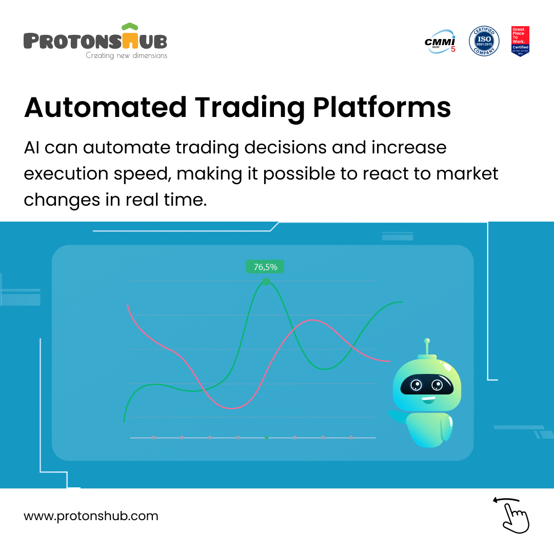 #AI is reshaping the future of 📊💸stock trading, paving the way for automated trading platforms, better decisions, and enhanced accuracy.
Looking for advanced stock trading app development solutions? Reach out to us!  
#stocktradingappdevelopment #predictiveanalytics #Protonshub