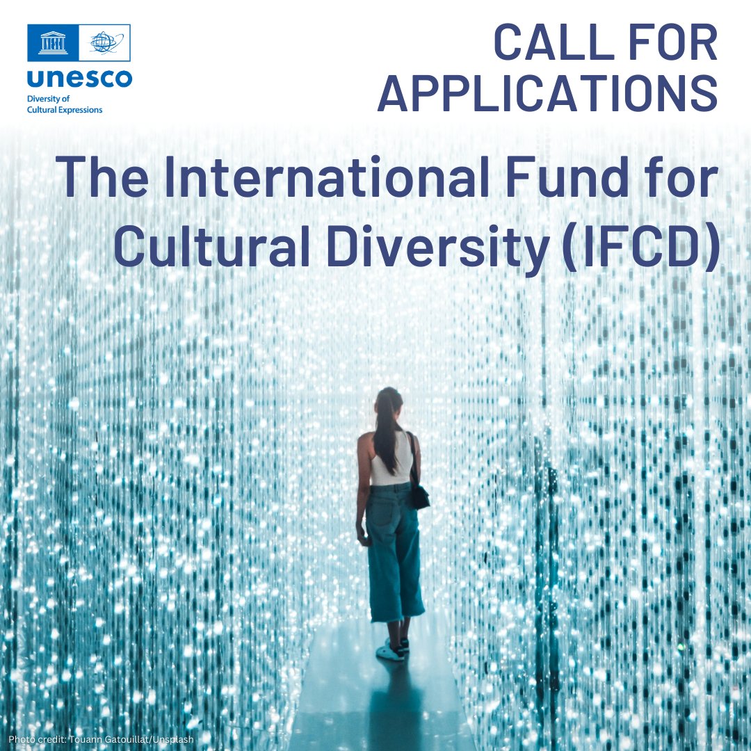 Have you any projects that: ✅ support viable cultural industries or ✅ have an impact on the creation/distribution of cultural goods/services? If so, apply for this year's International Fund for Cultural Diversity! Deadline: 14 JUN 2024 Details: unesco.org/en/articles/20…