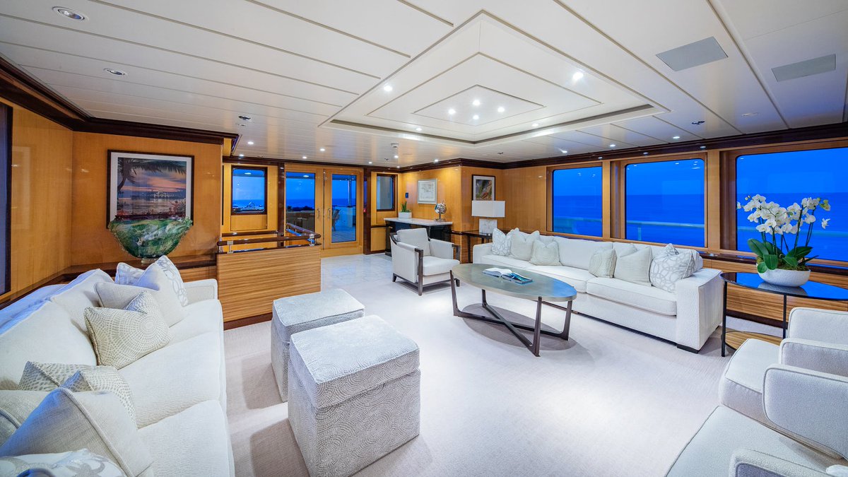 171' NITA K II. With Dutch pedigree from Amels, and a refit in 2021, she is Lloyd’s classed and MCA compliant. Accommodations are for 12 in 5 en suite staterooms, with various outdoor entertaining areas located on all 3 decks. #yachtforsale