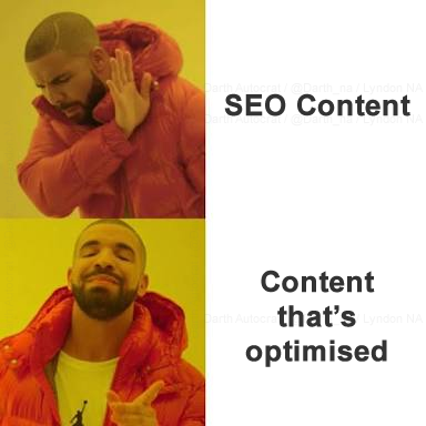 .
🚨:: Optimising content != SEO Content ::🚨

Based on some DMs ... this may need clearing up.

When people say "don't do SEO Content",
they aren't saying;
* don't do keyword research
* don't optimise
* don't think of SE traffic

>>>

#SEO #SEOContent