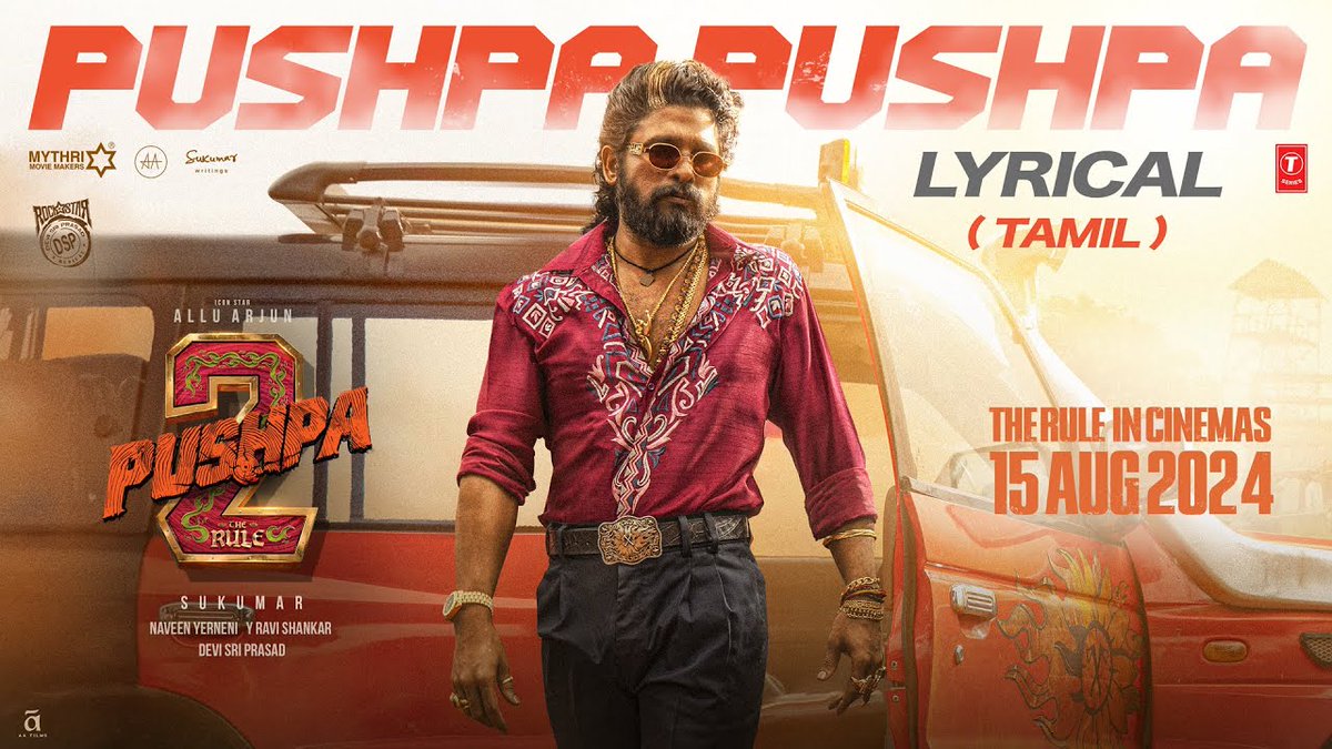 #PushpaPushpa Tamil Lyrical Video Song Out Now Link : youtu.be/v-UnaFXzGCE Music : DSP Singers : Nakash Aziz, Deepak Blue Lyricist : Viveka Film Releasing In Theatres On August 15 #Pushpa2TheRule #Pushpa2