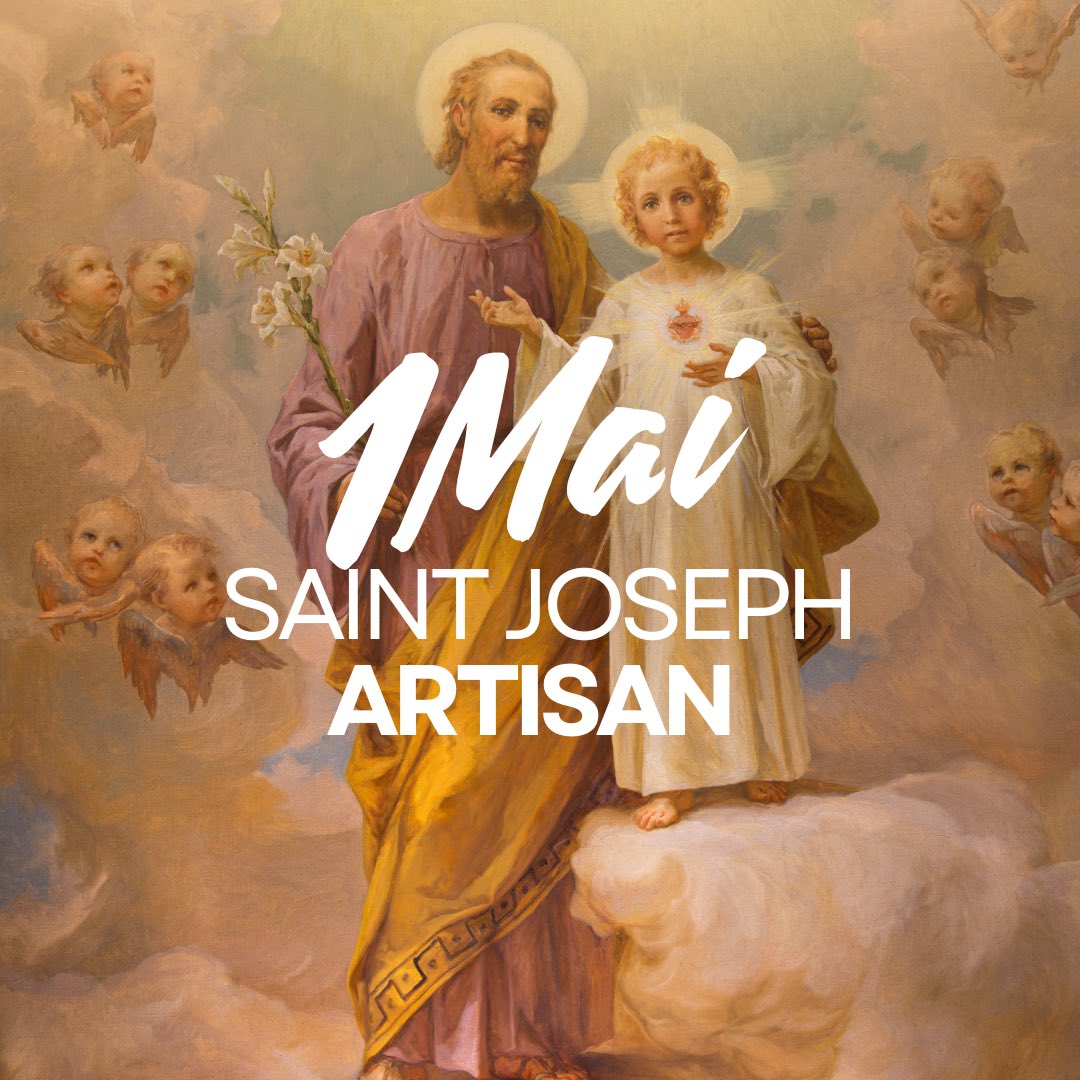 🪵 Nous fêtons aujourd'hui, saint Joseph comme artisan et travailleur manuel.

Pie XII a institué en 1955 la fête de saint Joseph artisan, destinée à être célébrée le 1er mai de chaque année.