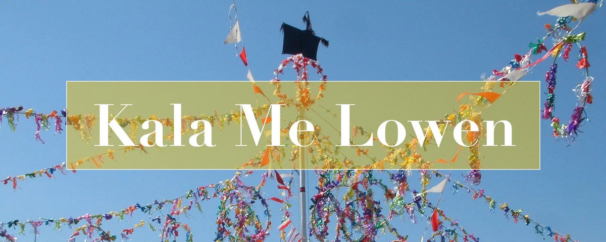 Kala Me Lowen!

May Day in Cornish is Kala Me, so to say Happy May Day we say “Kala Me Lowen!”

The Obby Oss festival in Padstow is said to have ancient origins, and the word “hobbihors” is mentioned in the 1504 Cornish language drama Bewnans Meriasek.