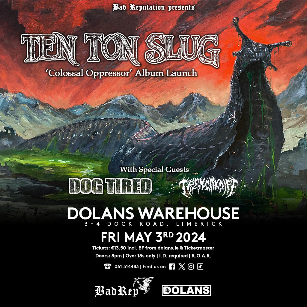 ***THIS FRIDAY AT DOLANS*** Bad Reputation presents Ten Ton Slug + special guests Dog Tired & Trenchknife Dolans Warehouse Doors 8pm Tickets here: dolans.yapsody.com/event/index/80…