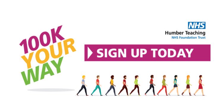 Today I signed up to @NHSuk @HumberNHSFT #100kStepChallenge. It sounds like lots of but broken down is very manageable. Great team building and great exercise! healthy.humber.nhs.uk