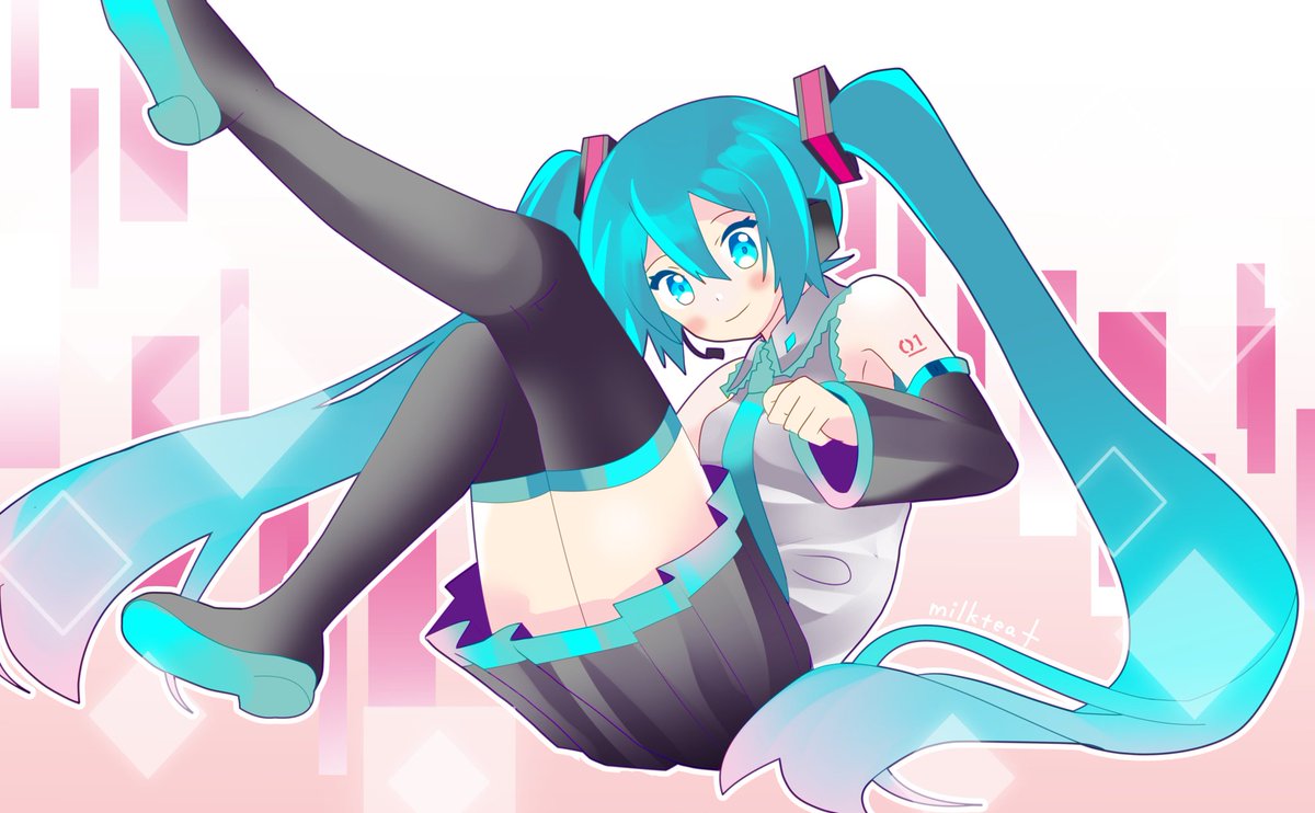 #初音ミク　
みくみく٩(๑òωó๑)۶