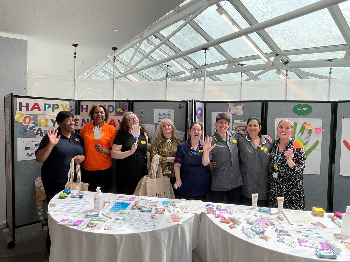 Hands up if you're passionate about hand hygiene! Our lovely team are in our hospital's atrium today, talking to passer-bys about keeping your hands clean and how you can help to prevent the spread of infections. Come drop by and say hi!