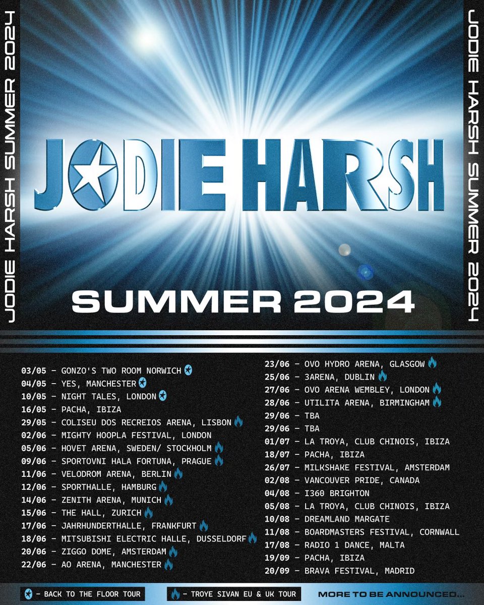 Jodie Harsh announces Summer 2024 dates. Kicking off this weekend 🪩 <a href="/jodieharsh/">Jodie Harsh</a>
