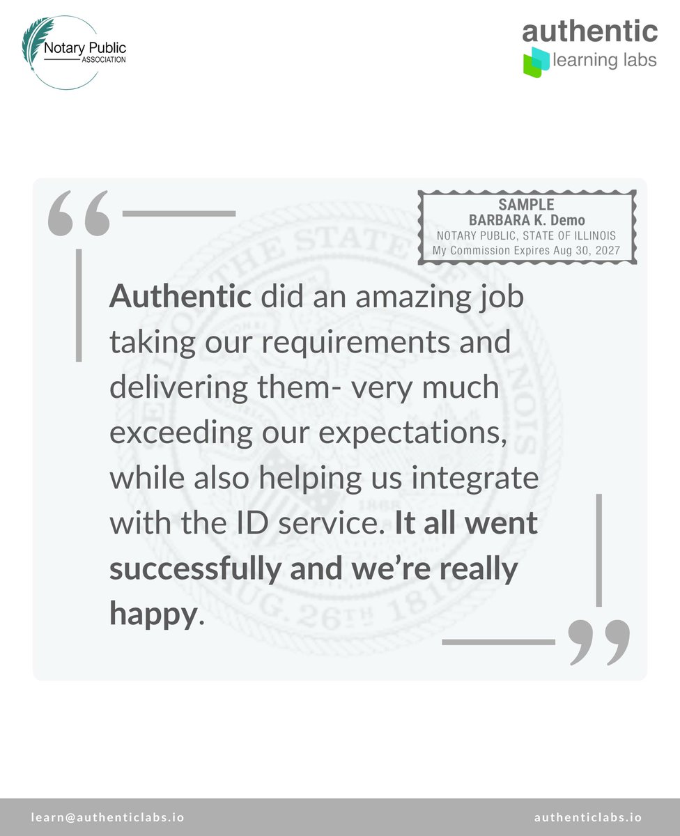 Without an LMS!
And there's a need to transition a key certificate course to an online format?
Here's how we at Authentic Learning Labs did it in no time for the Illinois Notary Public Association: Read on to learn more.

#simpatico #authenticlearninglabs #casestudy #saas #xapi