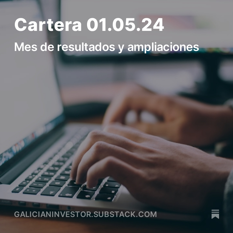 GaliciaInvestor's tweet image. Actualización mensual de la cartera

Comentarios de resultados, ampliaciones y anuncio de la próxima idea:

👉Roic superior al 30%.
👉Baja deuda.
👉Recompras año tras año.
👉Cotización por debajo de 15 veces beneficio.
👉Crecimiento continúo de ingresos, márgenes y beneficios.…