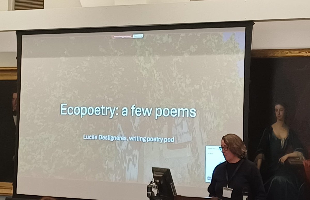 @mariegeorghiou And @LucileDeslignes brought her work on ecopoetry all the way from Oxford, even abandoning the May Day festivities to come to the Showcase! This work arose from the #AppliedEnglish 'Writing Poetry'