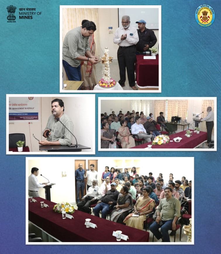 Shri Janardan Prasad, DG, GSI virtually inaugurated workshop on 'Landslide Disaster Management in Kerala” in hybrid mode with Ceremonial lighting of lamp by Chief Guest, Dr.G.Gopinath, Assoc. Prof.& HOD, Coastal & Marine Geo-Informatics,KUFOS at GSI, SU:Kerala,Thiruvananthapuram.