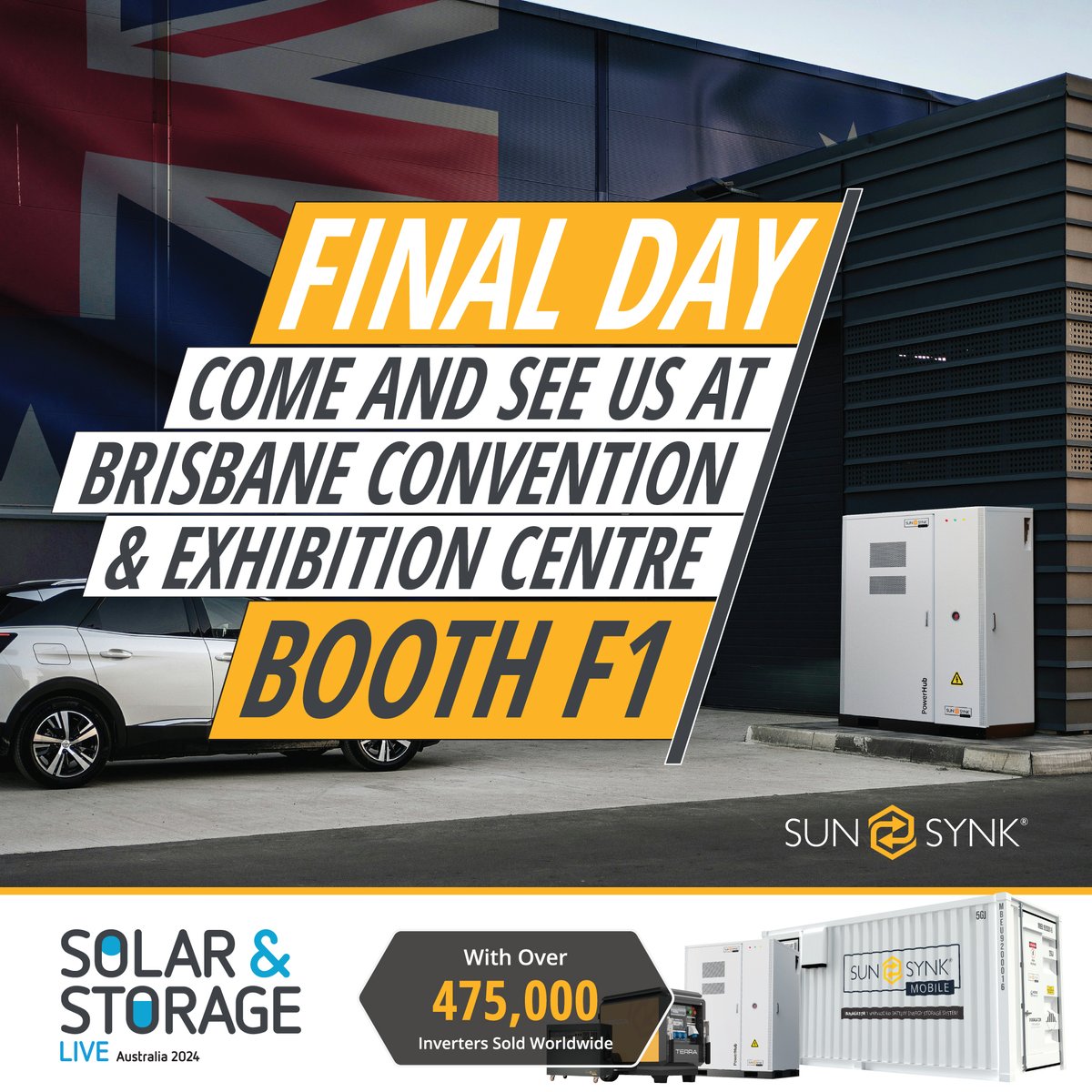 Don't Miss Out! Final Day at Brisbane Convention &amp; Exhibition Centre Booth F1
Access Industry Leaders in Energy Storage Technology:
Get Ready for a Renewable Energy Revolution!
Don't Miss Our Game-Changing Innovations That Will Shape the Future!
sunsynk.org/events