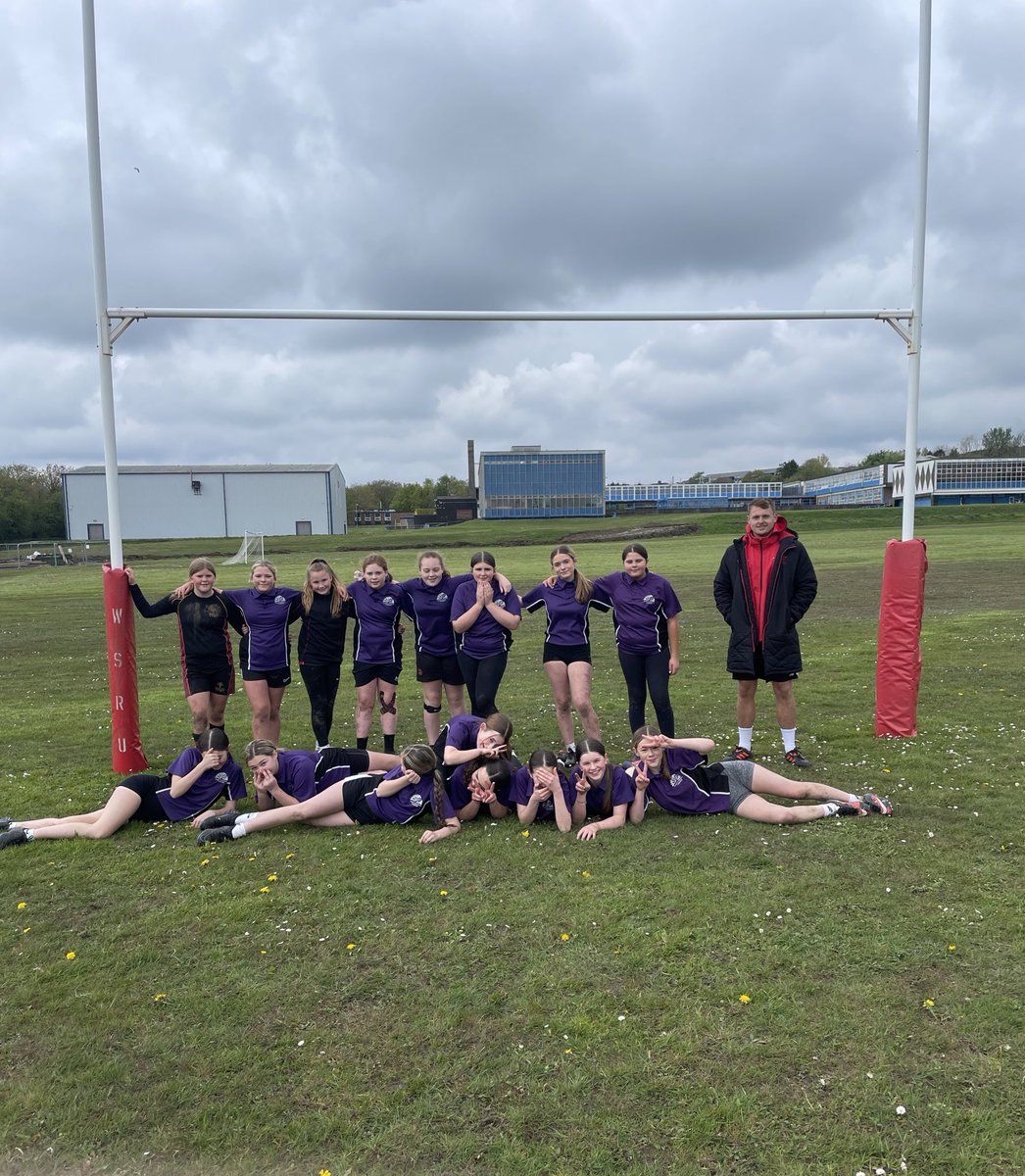 Great morning at the U12s girls festival held at @CynffigPe 🙌🏼 Super proud of this team, the progress they’ve all made since January has been incredible👏🏼🏉 Winning 4/4 games today, with 2 girls playing their first ever games of Rugby, what it’s all about💜