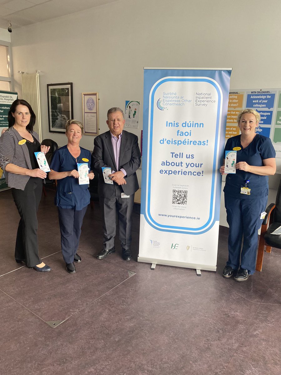 Nenagh Hospital Staff all set to roll out NIES 2024. Advising & encouraging Inpatients to participate in NIES about their experience in our hospital. @ryan_cathrina @ULHospitals @HIQA @roinnslainte @careexperience @hseie @CeliaDwan2 @CathrineQuinn5 @MiaCliffy