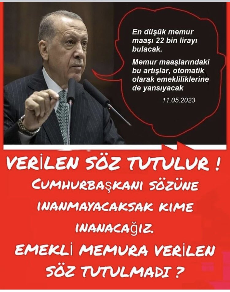 Söz verilmişti! Gerçekleşmedi! #EmekliMemur