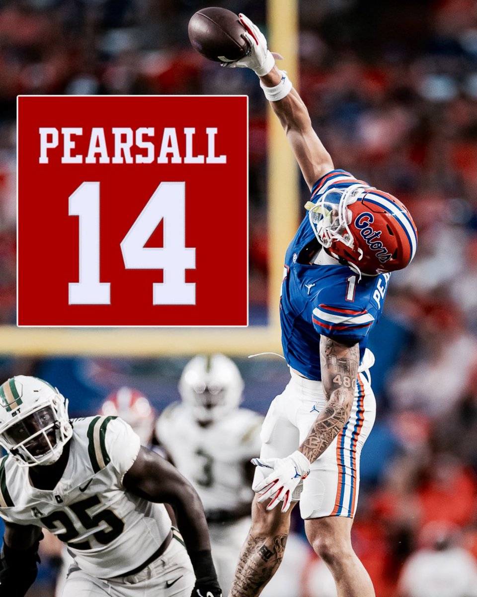 #49ers WR Ricky Pearsall will wear Jersey number 14, per @nfl_jersey_num