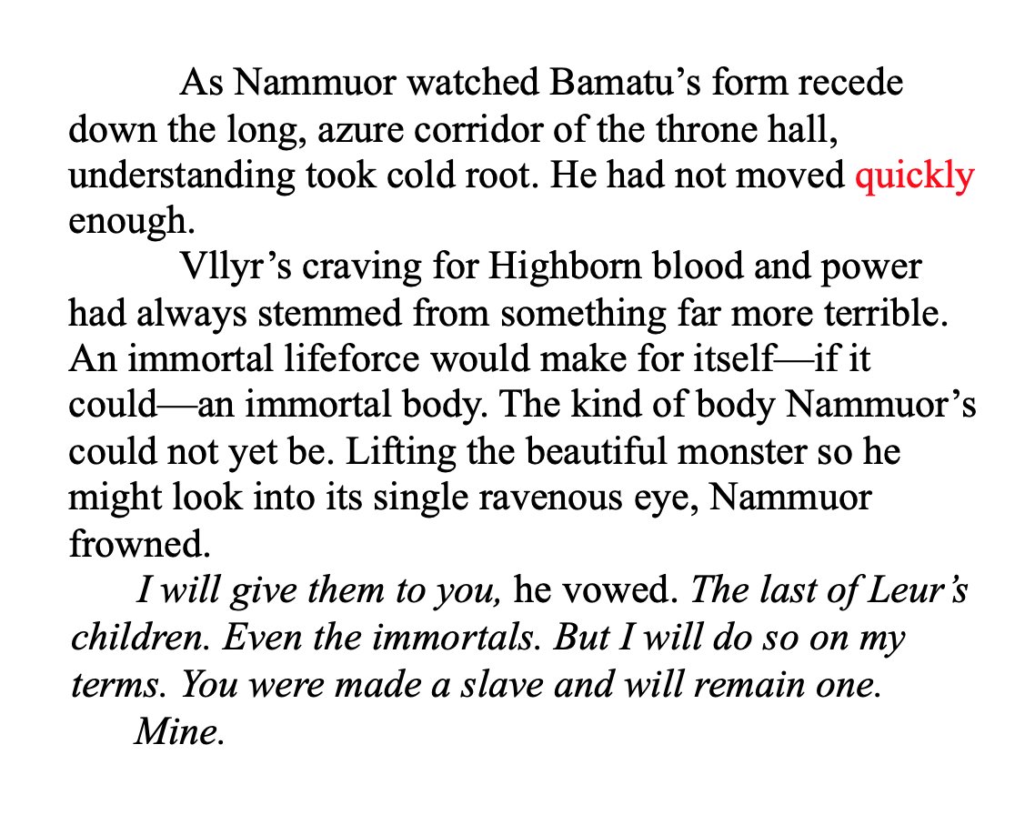 It's Book Quote Wednesday #bookqw and the word is QUICK

Nammuor's god-infested Diadem drives him to move quickly -- but Nammuor distrusts the device. With good reason. #epicfantasy