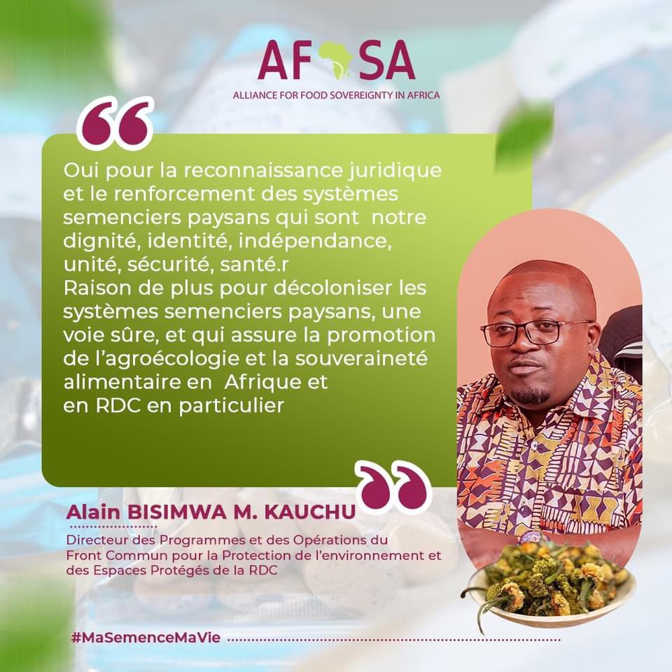 Ma Semence, ma Vie// Les acteurs de la  RDC sont pour une décolonisation de nos système semenciers.

#SSP #seedislife #AFSA #agriculture #Afrique #semencespaysannes #seedsovereignty @Afsafrica