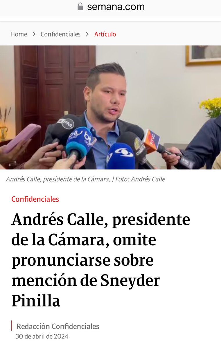 Así como @AndresCalleA se manifestaba todos los días a favor de la corrupta #ReformaALaSalud y del gobierno @petrogustavo en contra de su mismo @PartidoLiberal , debería como los varones salir a dar la cara y explicar si hizo parte del entramado de corrupción vergonzoso de los