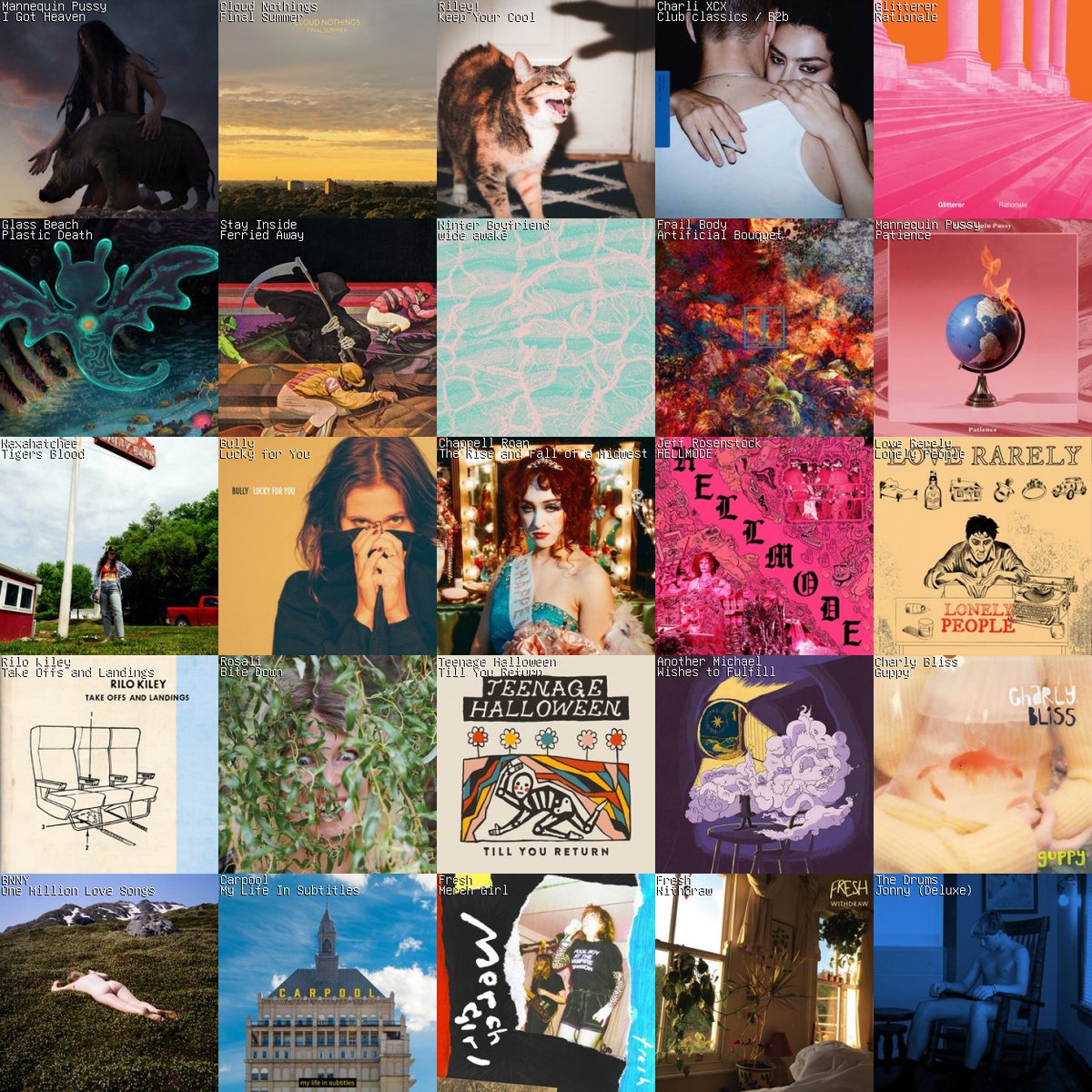 april 24. Do you have an embarrassing album on your 5x5? if so i can send you a little square of one of our releases to cover it and pretend you listened to our 3 track single 20+ times like i actually did