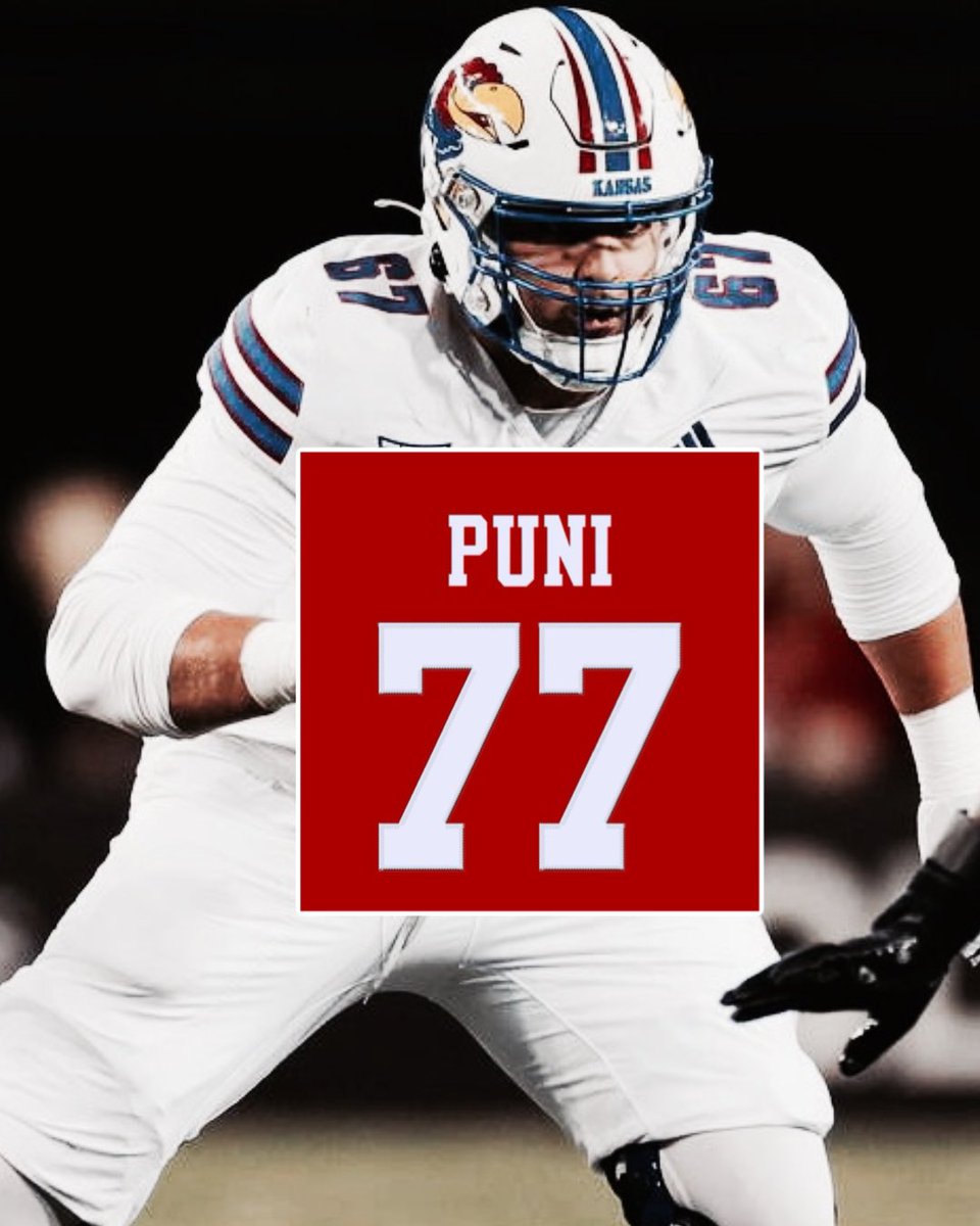 #49ers T Dominick Puni will wear Jersey Number 77, per @nfl_jersey_num
