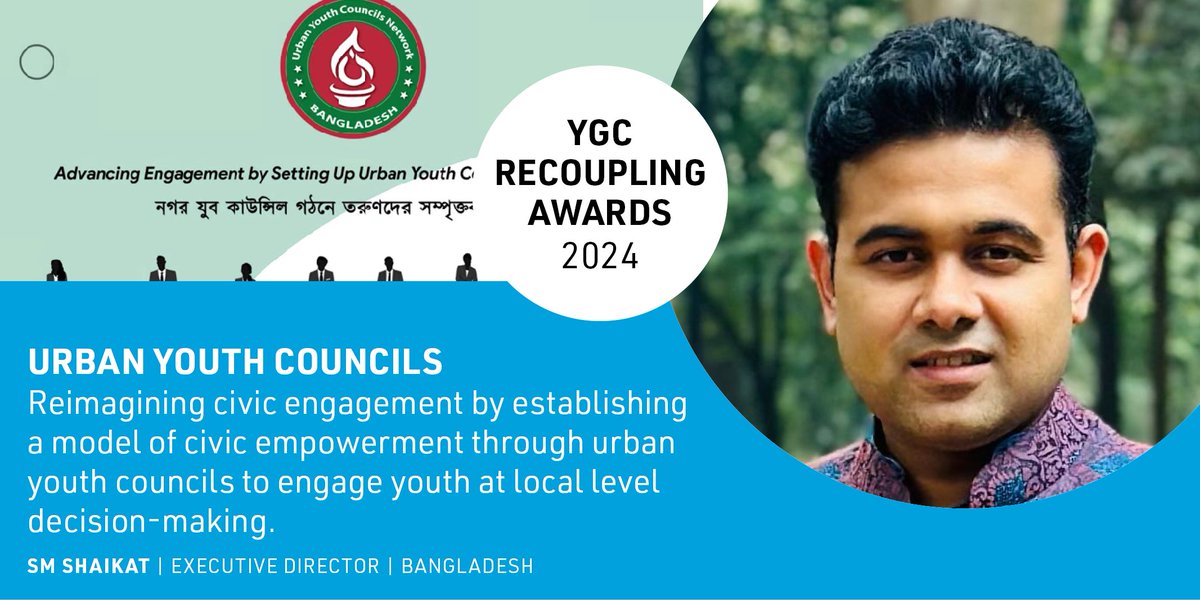 In most countries, engagement of young people in political processes is limited. @SMShaikat1 established a model of civic empowerment through 'Urban Youth Councils'! 💙 The project engages youth for local level #DecisionMaking, particularly at the city authority in #Bangladesh.