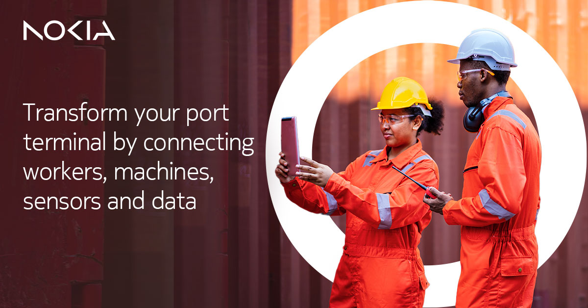 Looking to use connectivity to boost worker productivity and safety at your #port terminal? Read our ebook to discover strategies & solutions that make it easy to connect your people, machines, sensors and data and enable them to work as one: nokia.ly/3JFbsNL #maritime