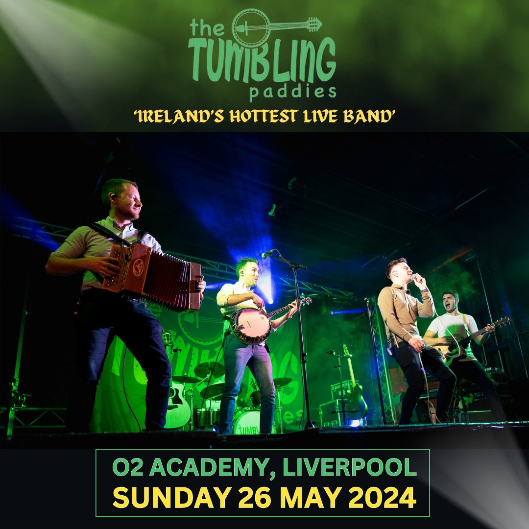 Want some Irish music in May? @TheTumblingPaddies play @O2Liverpool soon... ticketmaster.co.uk/event/3E005F8D…