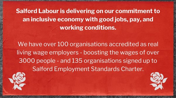 1/ A thriving local economy is key to revitalising our city and improving our residents quality of life. Salford Labour has invested to build up a local economy in which the benefits are shared among everyone