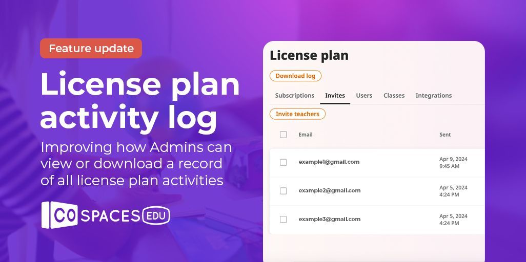 📝 Stay organized and in control with our license plan activity log improvements! Admins can now easily track and manage all license plan activities with our enhanced log features. 

#EdTech #ClassManagement #AdminControl #VR #AR #EdTechChat