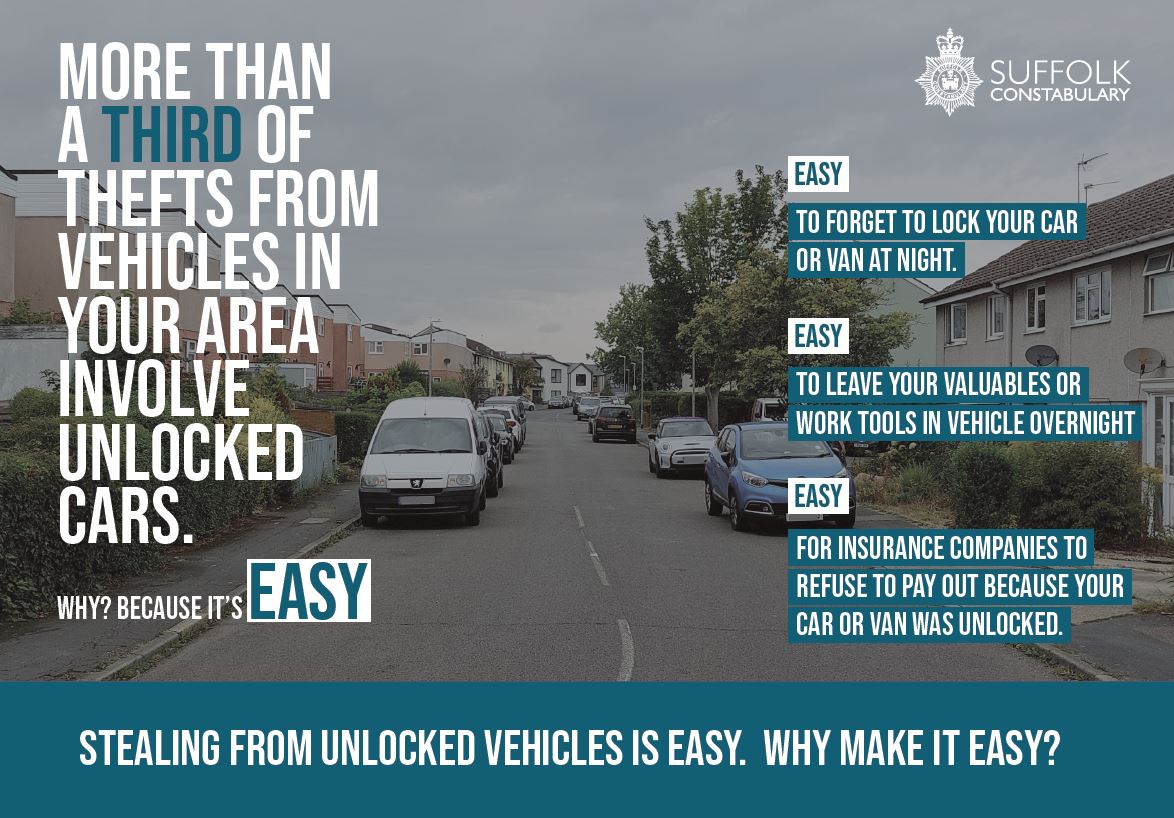 Having your car broken into and losing your things to thieves can be very distressing. Stealing from unlocked vehicles is easy. Why make it easy?